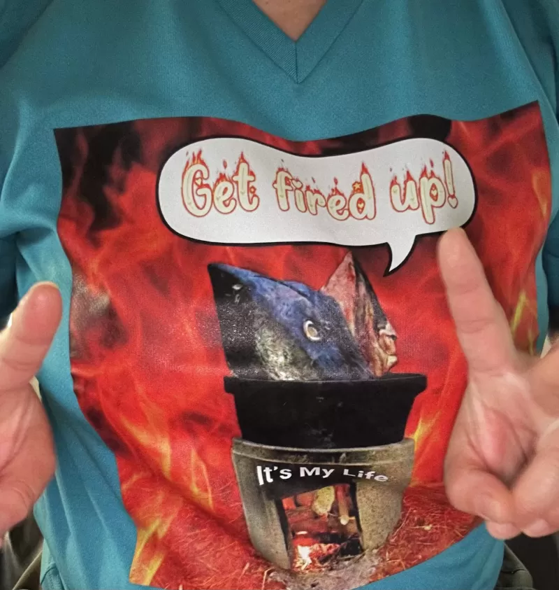 クラブで着るオリジナルTシャツです