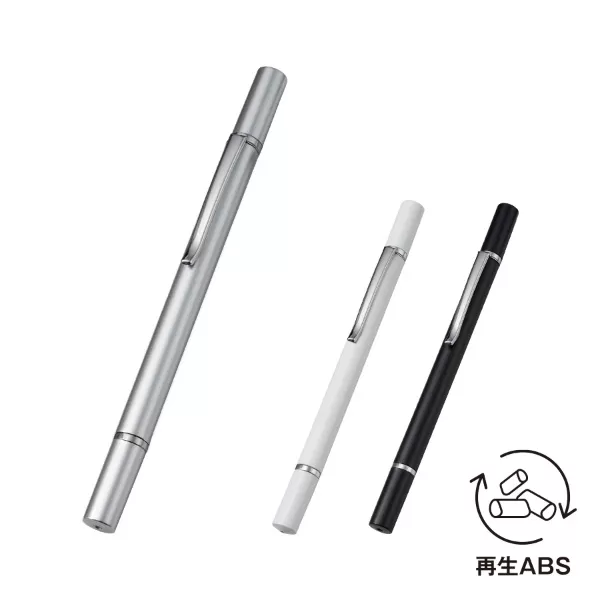 ボールペン付クリアディスク型タッチペン（再生ABS）