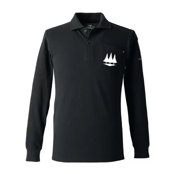 ヘビーウェイト長袖ポロシャツ(胸ポケット付き)
