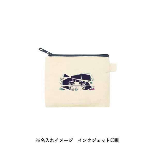 カラーファスナーキャンバスフラットポーチ（SS）