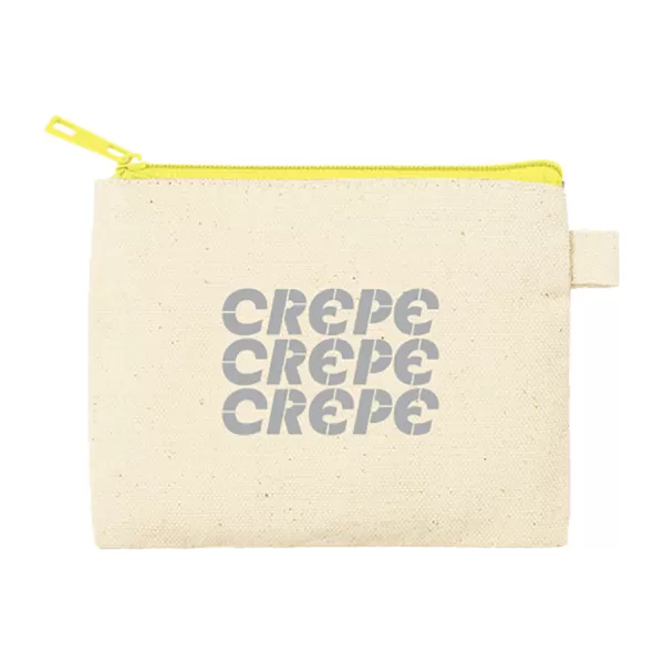 カラーファスナーキャンバスフラットポーチ（SS）