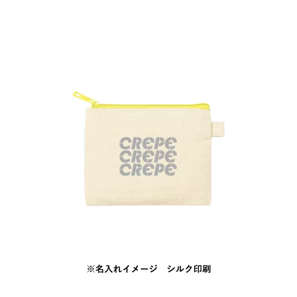 カラーファスナーキャンバスフラットポーチ（SS）