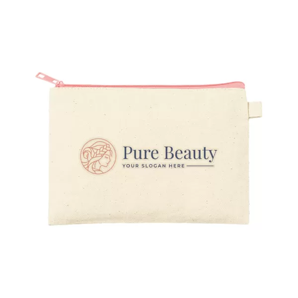 カラーファスナーキャンバスフラットポーチ（S）