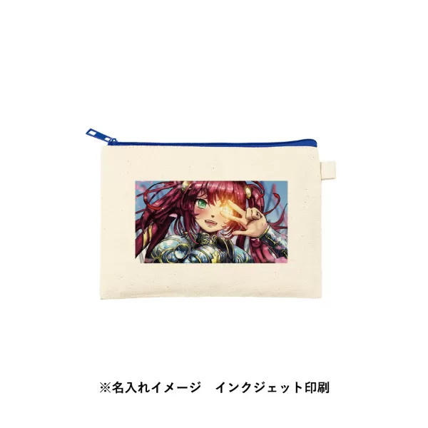 カラーファスナーキャンバスフラットポーチ（S）