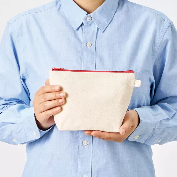 カラーファスナーキャンバスデイリーポーチ