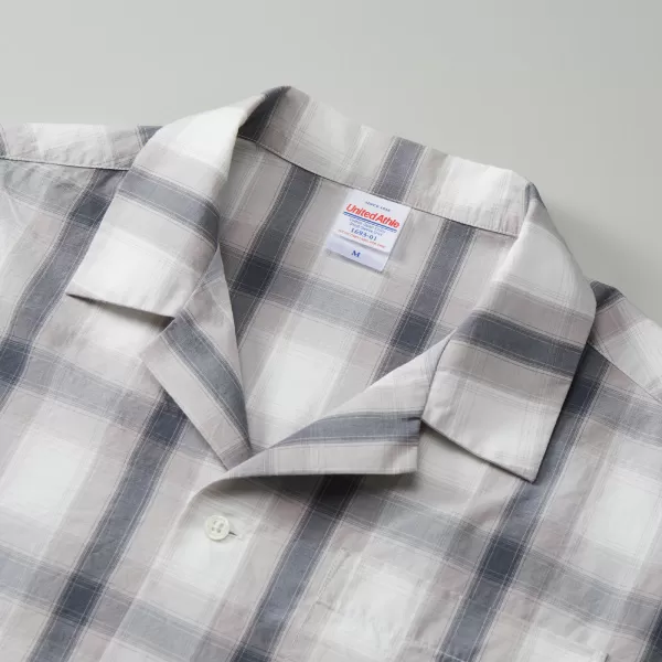 コットンオープンカラーショートスリーブシャツ