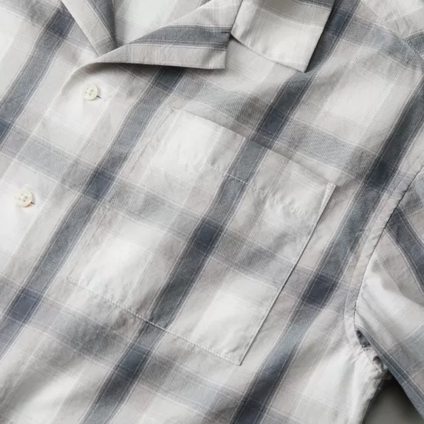 コットンオープンカラーショートスリーブシャツ