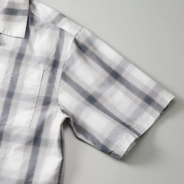 コットンオープンカラーショートスリーブシャツ