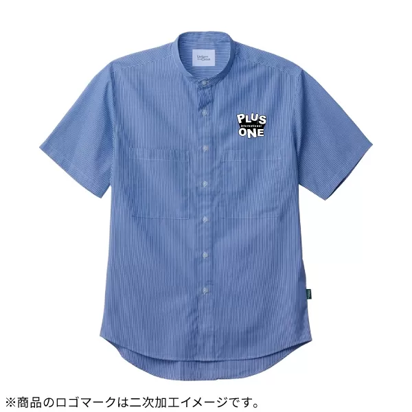 ユニセックスバンドカラーシャツ