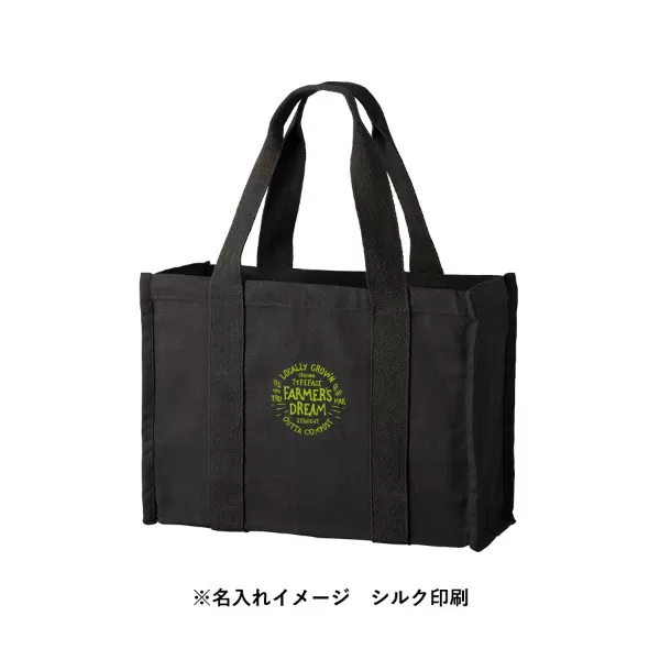 オーガニックコットンキャンバススクエアライントート