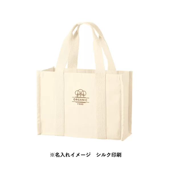 オーガニックコットンキャンバススクエアライントート