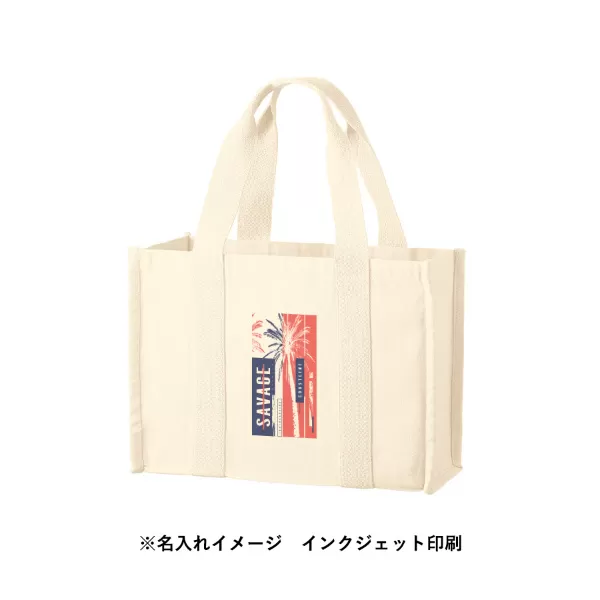 オーガニックコットンキャンバススクエアライントート