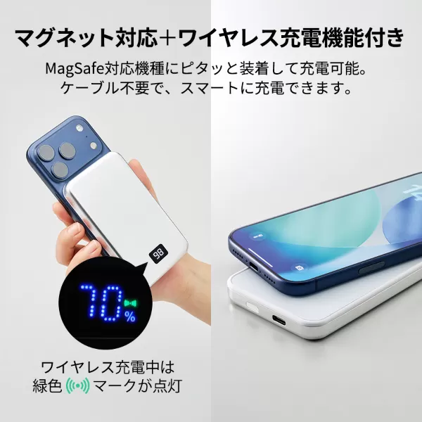 マグネット対応モバイルチャージャー5000(凖固体使用)