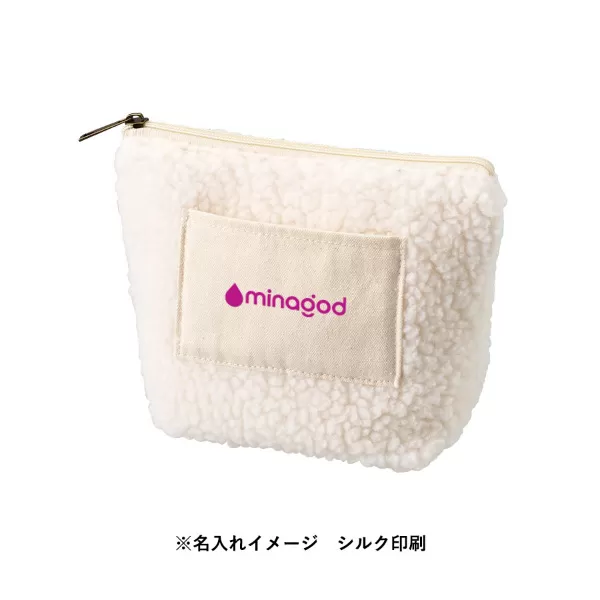 ボア＆キャンバスポケットデイリーポーチ
