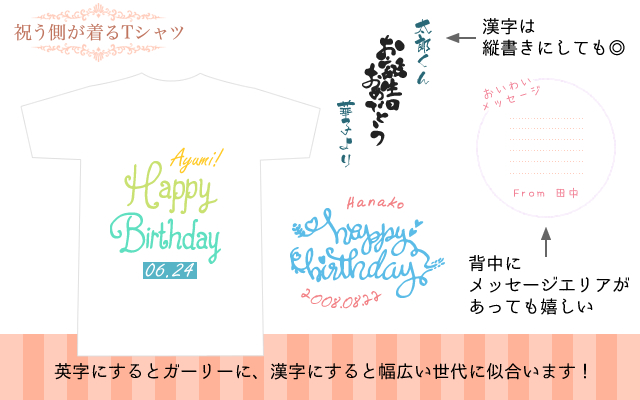 お誕生日パーティーで着たいオリジナルTシャツ