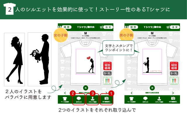 シルエットを使ったデザイン