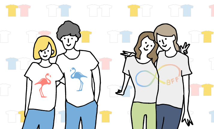 カップルで着たいペアルックtシャツのデザイン 家族や友達でもおしゃれなお揃いtシャツ P1 Connect