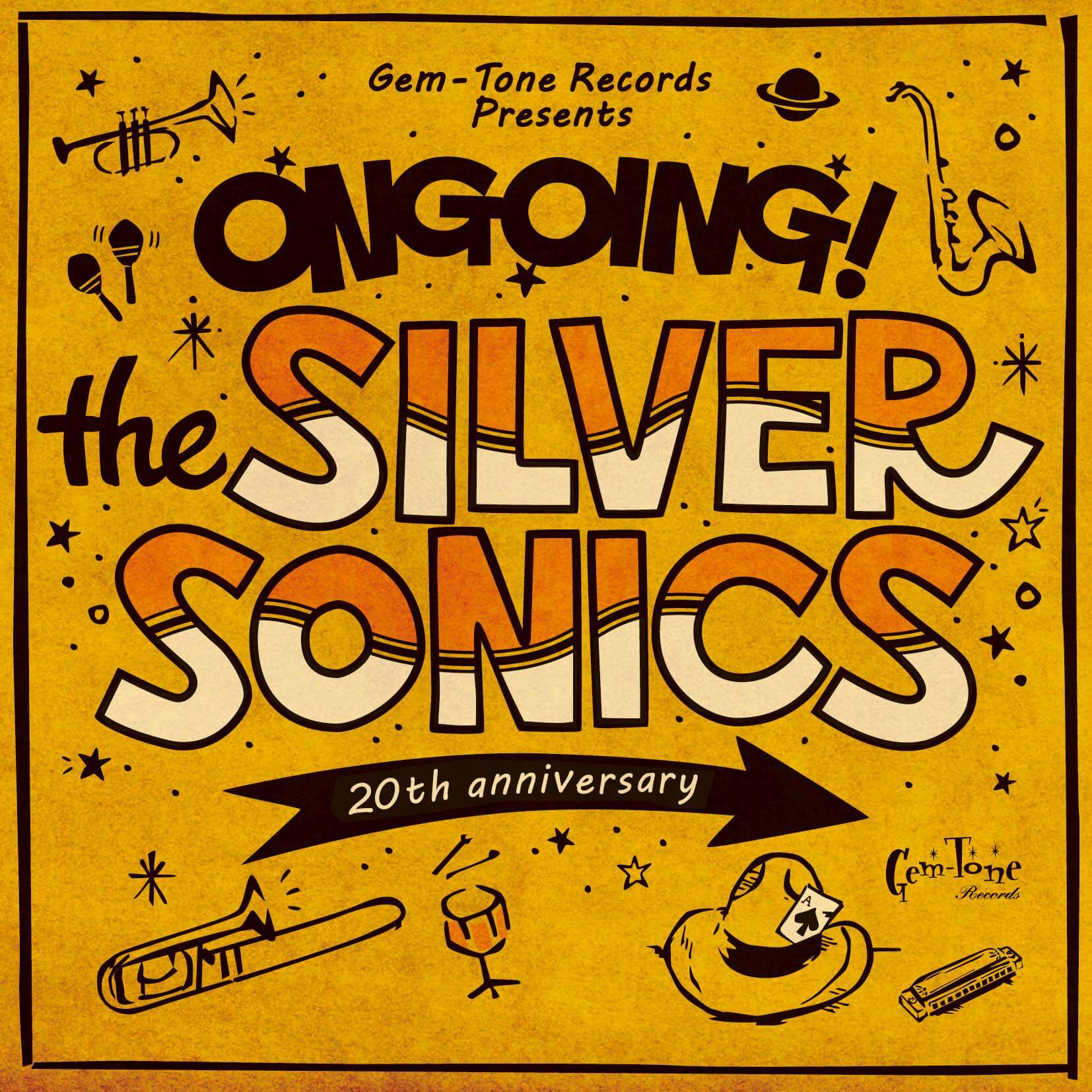 鐵人さんがデザインしたスカバンド「SILVER SONICS」のアルバムジャケット