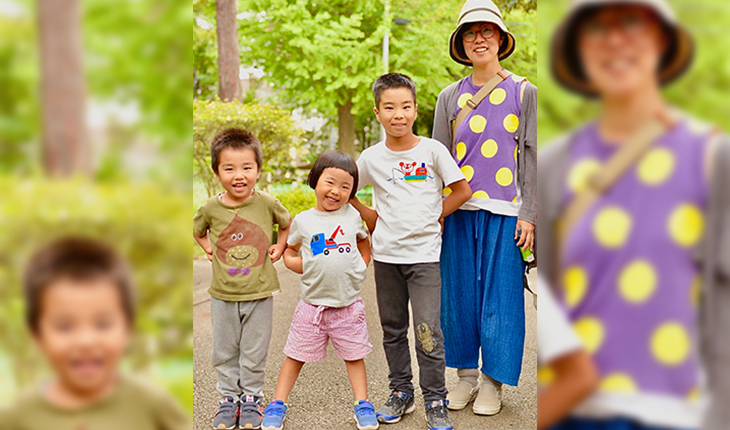 オリジナルTシャツを着た子どもたち