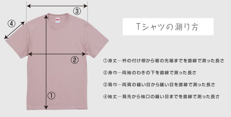 Tシャツの測り方